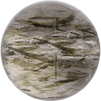 Green Phantom Quartz Round crystal bead